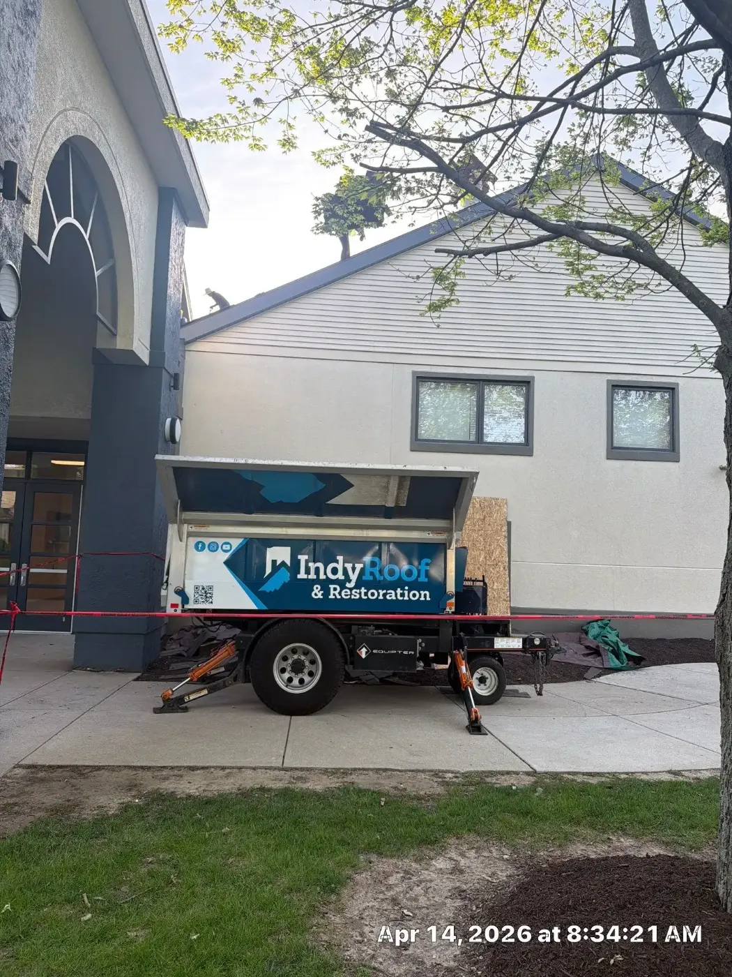 Tarping and dry-in on a Munster commercial roof