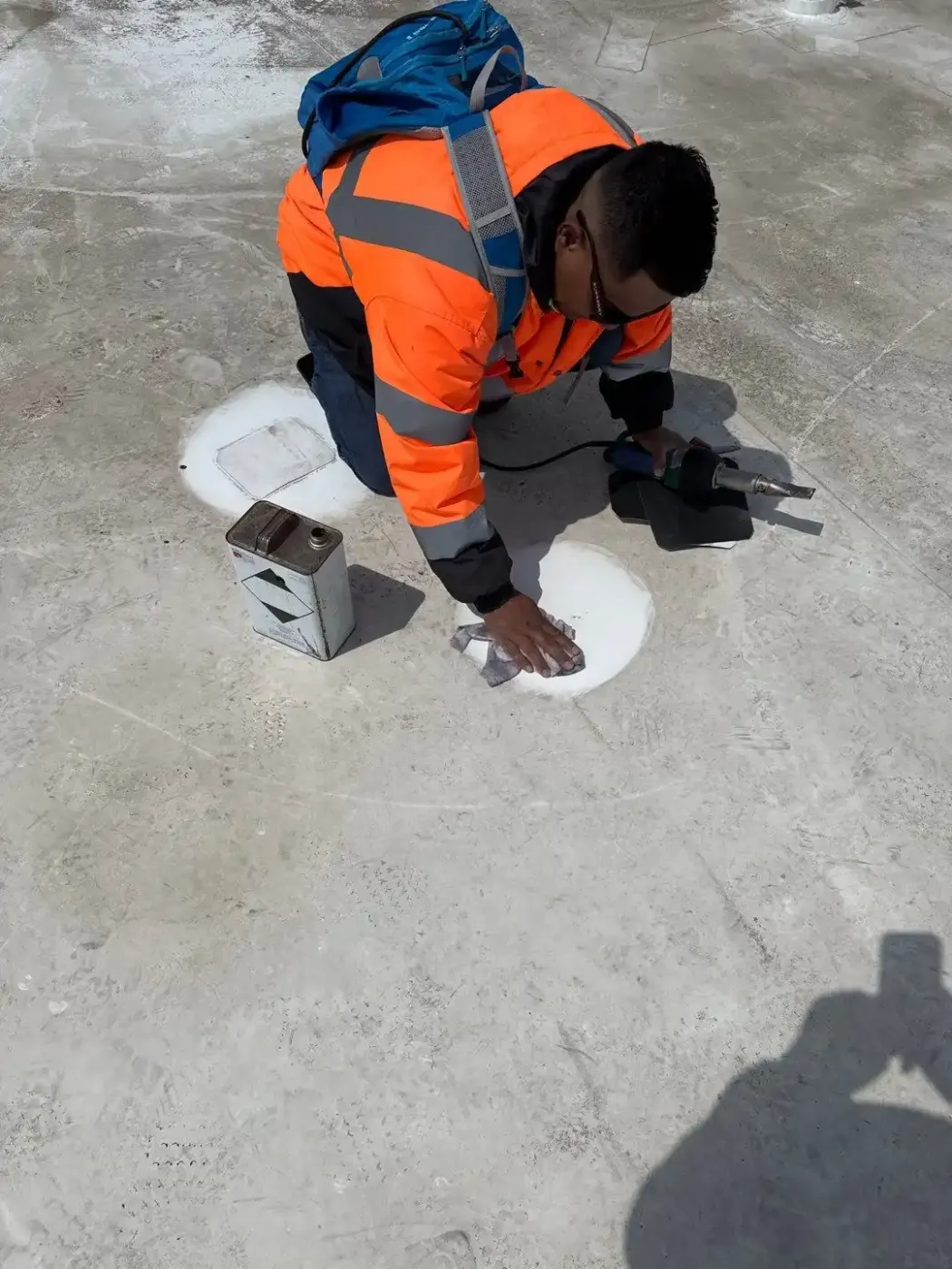 Commercial roof inspection documented in Munster